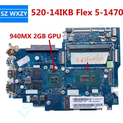 For Lenovo 520-14IKB Flex 5-1470 Laptop Motherboard 5B20Q13014 LA-E541P With i5-8250U CPU 940MX 2GB DDR4 100% Tested Fast Ship