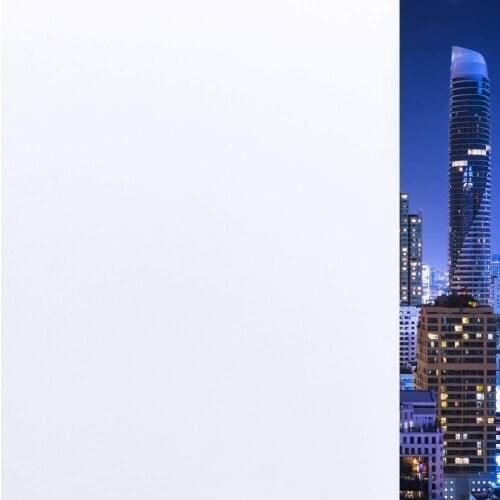 Matte White Window Film Privacy Protection Window Sticker Self adhesive Glass Film Frosted Decoration for Bathroom Office