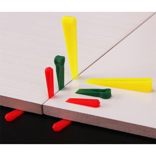 100pcs Reusable Wedge Tile Spacer Locator 0.5-6MM Gap Gasket Wall Leveler Laying Flat Ceramic Floor Tiling Leveling System Tools