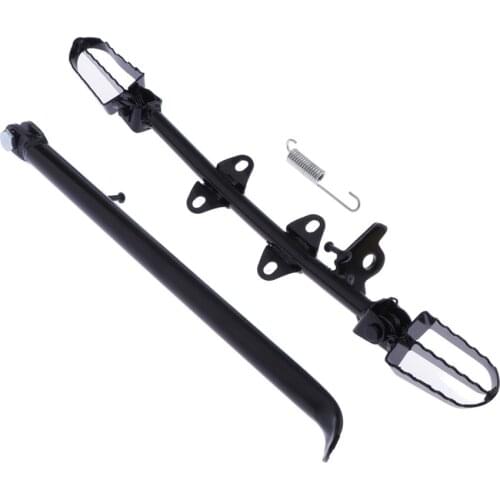 MagiDeal Foot Rest Mounting Bracket+Kickstand Support for 110 120 125cc ATV
