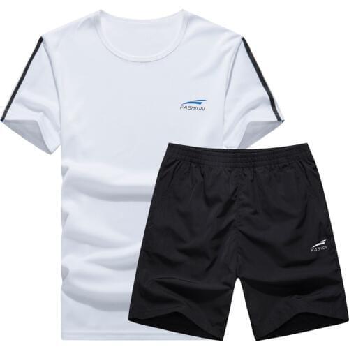 Sports Suit Mens Summer Running Fitness Short-sleeved Five-point Shorts Sets 2pcs Soccer Jersey Men Boys Football Jersey Suits