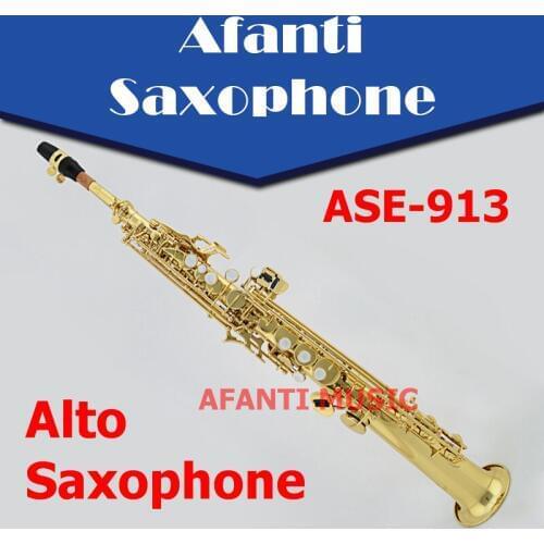 Afanti Music Bb tone / Brass body / Gold finish Soprano Saxophone (ASE-913)