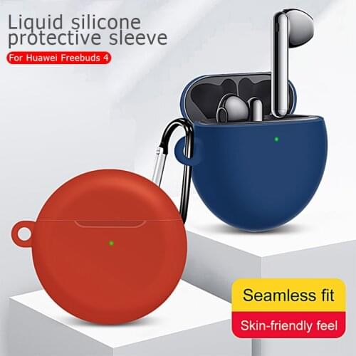 Soft Silicone Earphone Cover For Huawei FreeBuds 4 Case Bluetooth Wireless Headset Fundas For Huawei Freebuds 4 Protective Cases