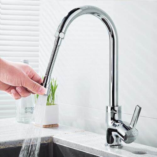 Kitchen Faucet Splash Nozzle Flexible Rotatable Hose Tap Water Saving Shower Valve Filter Faucet Connector Two Water-outlet Mode