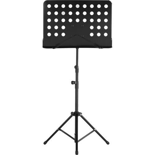 Portable Metal Music Stand Detachable Musical Instruments for Piano Violin Guitar Sheet Music Black