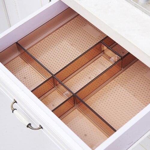 Drawer Style Make Up Storage Box Plastic Sundries Cosmetic Container Kitchen Cutlery Divider Case Desktop Sundries Organizer