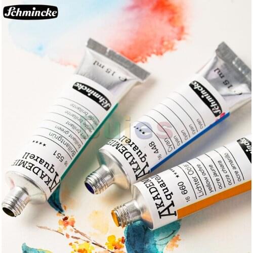 Schmincke AKADEMIE AQUARELL College level 24 Color, 15ml Tubular Watercolor,Suit for Student and Artist