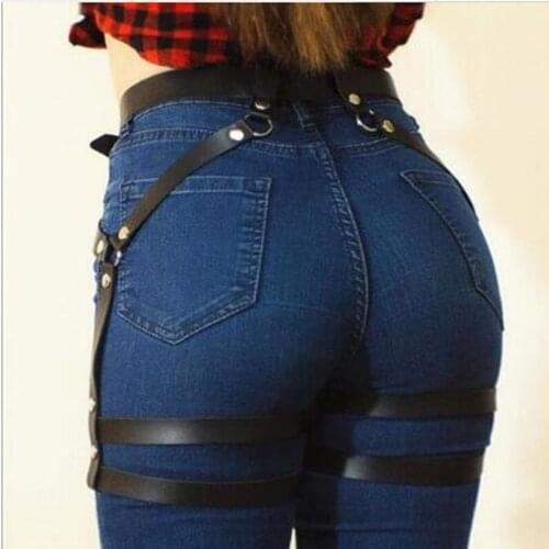 Bondage Harness Woman Garter Stocking Belt Gothic Body Dropshipping Sexy Lingerie Seks Leather Waist Leg Harness Thigh Garters