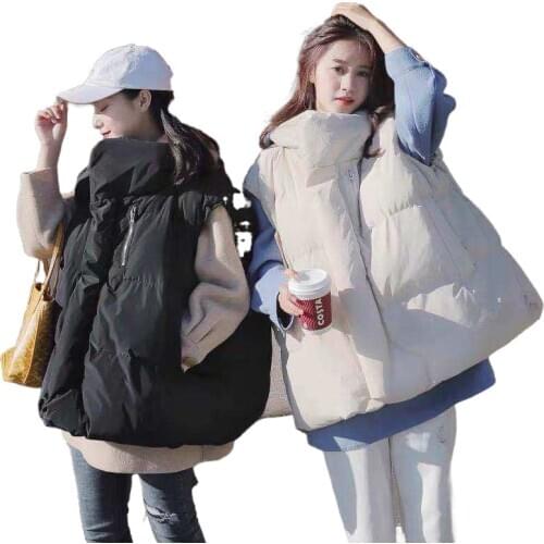 Thicken Winter Sleeveless Jacket Female 2021 New Cotton Down Vest Coat Women Fashion Outwear women loose Jacket Waistcoat