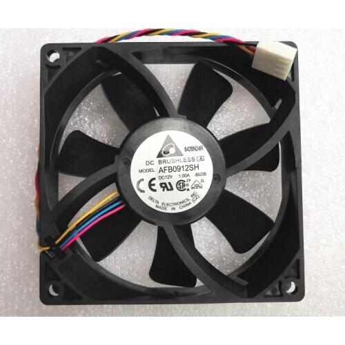AFB0912SH New For Delta 9025 9225 9cm Fan 4-Wire Dual Ball Bearing 12V 1A 5400RPM