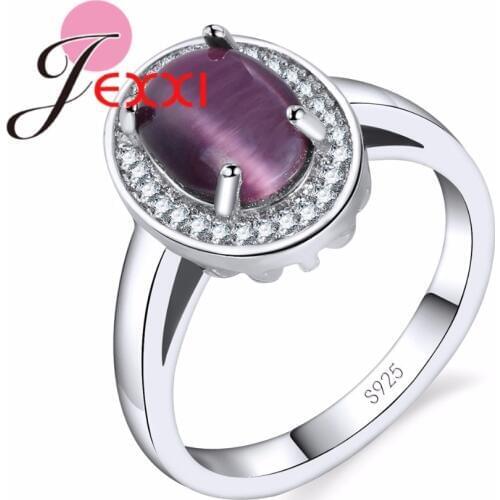 Top Quality Vintage Cat Eye Finger Ring 925 Sterling Silver Wedding Rings For Women New Design Fashion Bridal Jewlery Ring