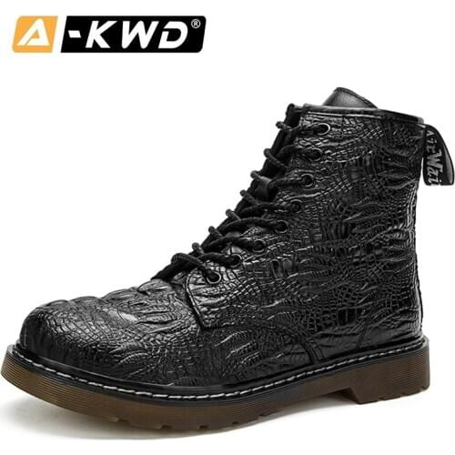 Winter Fashion Genuine Leathe Men Shoes 2020 Men Ankle Boots Soulier Homme Plus Size 48 Shoes Wear Resistent Men Loafers Shoes