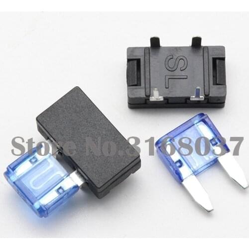 100 Set Small Blade Fuse Holder PCB Panel Mount Car Fuse Holder with Fuse