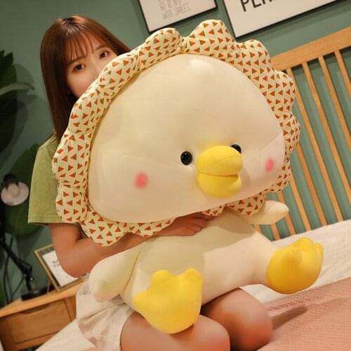 22/35/45CM Cartoon Fruit Duck Plush Toy Stuffed Soft Kawaii Kawaii Duck Doll Animal Pillow Birthday Gift for Kids Children
