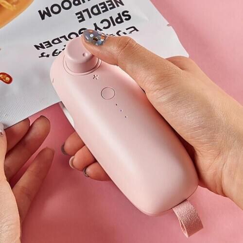 3 Pcs/set Portable USB Heat Sealer Mini Heat Sealer for Food Potato Snack Chip Bag Clip Heating Plastic Bag Kitchen Accessories