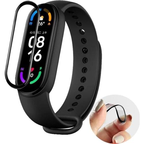 3D Curved Edge Full Soft Clear Protective Film Smartband Cover For Xiaomi Mi Band 6/5/4 Miband LCD Screen Protector Accessories