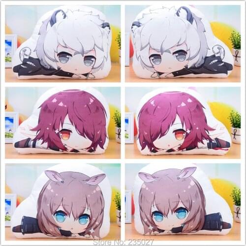Arknights Amiya Exusiai SilverAsh stuffed figure plush doll pillow toy double sided case cosplay for gift