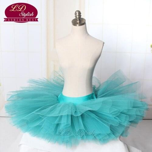 Girls 7 Layer Stiff Pancake Ballet Tutu Adult Black Half Ballet Tutus Practice Tutu Skirts Kids Platter Tutu Bases White LD0001S