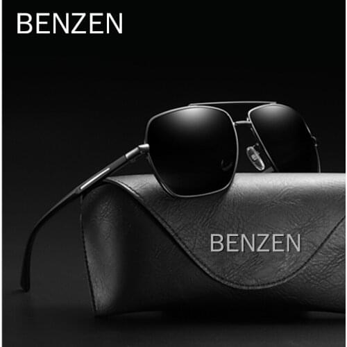 BENZEN Polarized Men Sunglasses Vintage Square Male Sun Glasses UV Protection Eyewear Shades Driving Goggles 9363