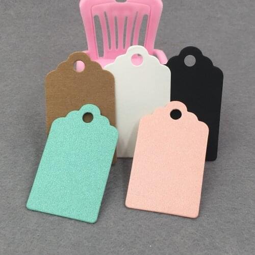 100 pcs Scalloped Kraft Paper Card / Blank Tag / Wedding Favour Gift Tag Price Label with gift and part tags 5x3 cm