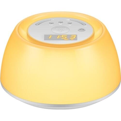 AMIR Wake Up Light Alarm Clock Sunrise Simulation Digital Clock Multicolor Light Sounds Function Touch Control Night Light