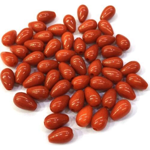 Natural Coral Loose Bead Water Drop Shape Beads for Jewelry Making DIY Stud Earring Necklace Bracelet Accessories Size 6x10mm