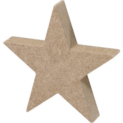 Wooden Alphabet Letters Star Shaped @ Symbol Plaque For Wall Home Office Wedding Party Decoration (Wood Color)