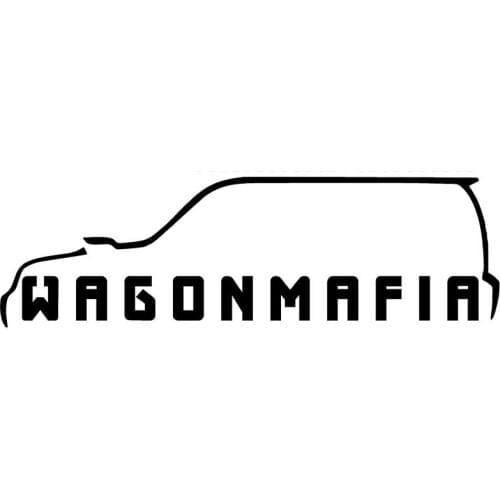 Forester Wagon Mafia Decals High Quality Car Window Decoration Personality Pvc Waterproof Decals Black/white, 18cm*5cm