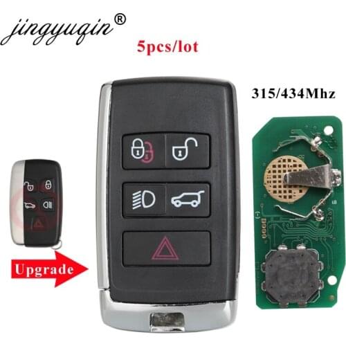 Jingyuqin 5pcs for Land Rover LR2 LR4 for Range Rover Evoque Sport fit Jaguar Updated Smart Remote Car Key 315/433MHz KOBJTF10A