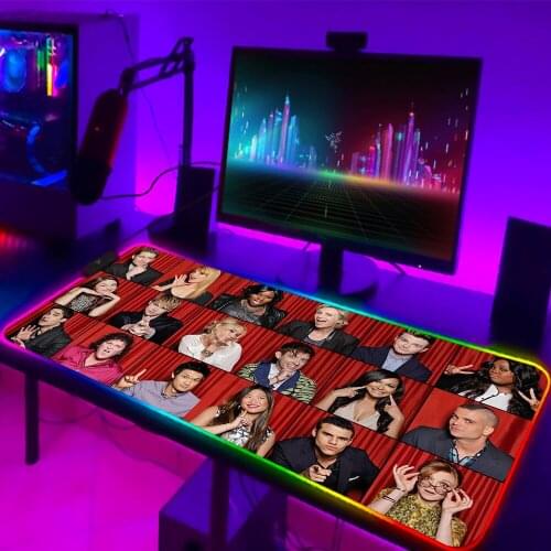 Mouse Pad RGB Glee Gaming Accessories Computer Large 900x400 Mousepad Gamer Rubber Carpet With Backlit keyboard LED Mouse Mats