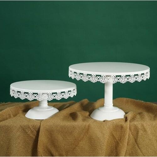 3 sizes round metal Cake stand pans display rack baking with glass cover cake tools for bar home wedding Christmas decoration