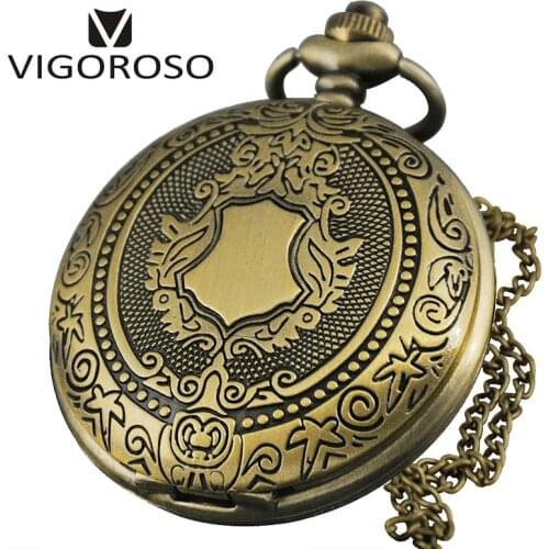 Full Hunter Quartz Pocket Watch New Arrival Unique Watches Women Men Cool Bronze Vintage Steampunk Retro Pendant Gifts saat