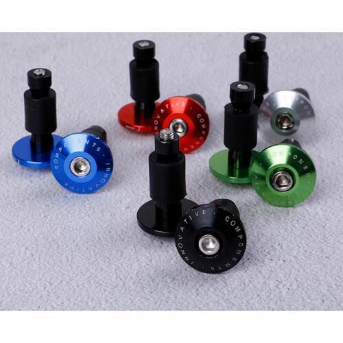 Hot 2pcs Weight Handlebar Grips Cap Anti Vibration Silder Plug 2PC 4.6*2.8 cm Motorcycle Handle Bar End