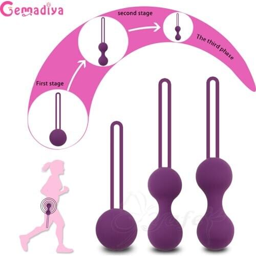 Medical Silicone Kegel Balls Exercise Tightening Device Balls Safe Ben Wa Ball for Women Vaginal massager Adult toy No Vibrator