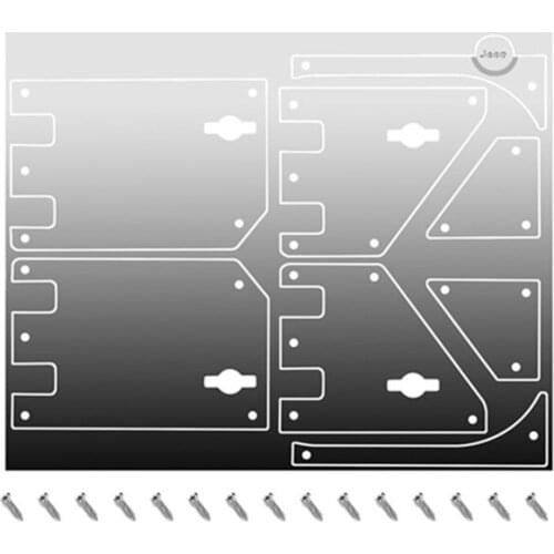 Metal Door Decorative Sheet Anti-Skid Plate Skid Plate for Axial SCX24 1/24 RC Crawler Car Upgrade Parts Accessories
