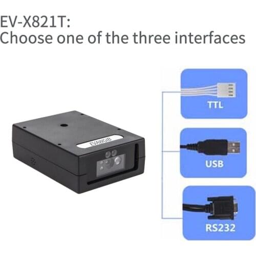 MINI Size Barcode Scanner Module TTL RS232 USB Interface Scanning Module PDF417 2D Fixed Barcode Scanner Module EVAWGIB