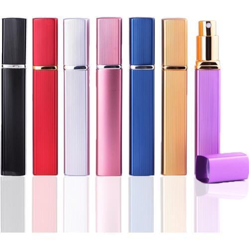 MUB - 12ml 1pc Portable Aluminum Perfume Bottle Atomizer Sprayer Bottles Refillable Perfume Spray Empty Cosmetics Container Gift