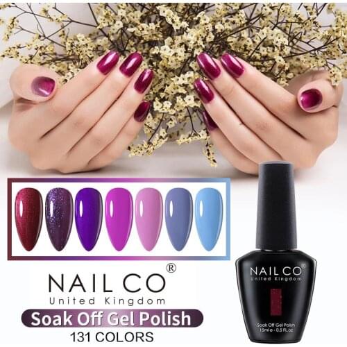 NAILCO 49 Colors UV Gel Nail Polish Nail Art Gellack Hybrid Nail Soak Off Ivory Black White Ordinary Varnish Manicure Gel Polish