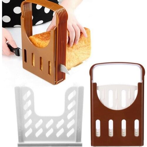 Toast Bread Slicer Plastic Foldable Loaf Cut Rack Cutting Guide Slicing Tool Kitchen Accessories Practical Cakes Split Tools