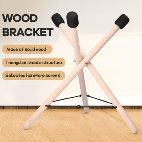Foldable Hand Drum Pan Stand Bracket Steel Tongue Drum Accessorie Musical Instrument Accessory Universal Solid Wood Stand