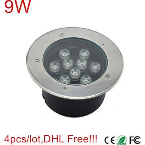 High quallity 9W Outdoor Underground Lamp Waterproof IP67 LED Spot Floor Garden Yard LED underground light DHL/Fedex Free ship