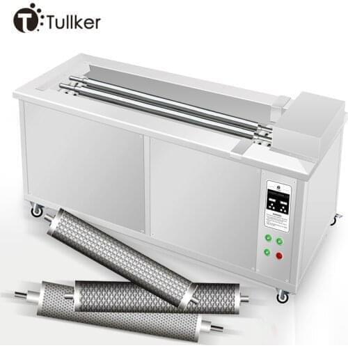 Industrial Customized Ultrasonic Cleaner With Rotating System Anilox Cylinder Removal Dust Paint Ceramic Roller Sonic Cleaning