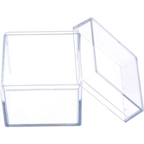 Clear Acrylic 5 Sided Jewelry Display Storage Box Case Square Cube Props Box