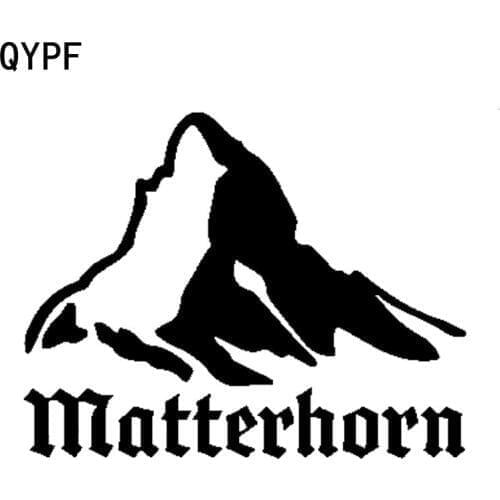 QYPF 17.2cm*13.4cm Matterhorn Mountain So Unique Vinyl Car Sticker Window Decal C18-0303