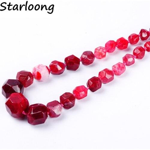 Top quality semi-precious faceted ball shape crack stripe natural stone agata beads DIY jewelry making for necklace