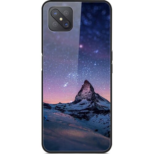 Glass Case For OPPO A92s Phone Case Phone Cover Phone Cell Back Bumper Star Sky Pattern