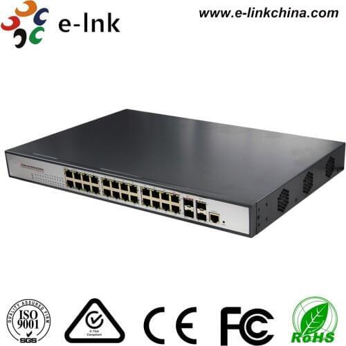 28-Port 650W IEEE 802.3at 1000M managed PoE switch