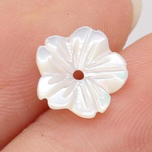 Explosion Models Natural Freshwater White Shell Petal-shaped ShellsPendant Beads Handmade DIY Necklace Bracelet Jewelry 4pcs/bag