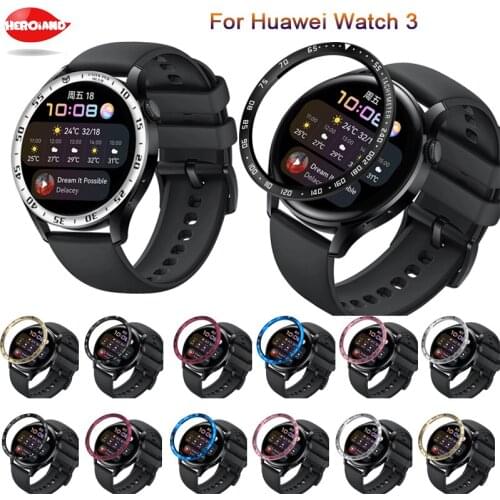 Bezel Ring Styling Stainless Steel Cover For Huawei Watch 3 Protection Metal Cases For Huawei Watch3 Speed Adhesive AntiScratch