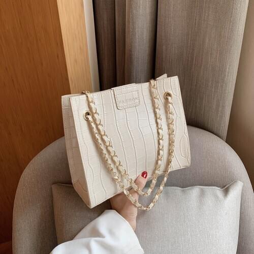 Fashion PU Stone Pattern Handbags Women Solid Color Travel Daily Crossbody Bags Youth Ladies Simple Versatile Bag